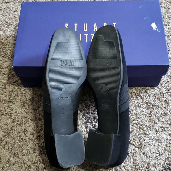 Stuart Weitzman Gorham Black Suede Shoe - Picture 5 of 9
